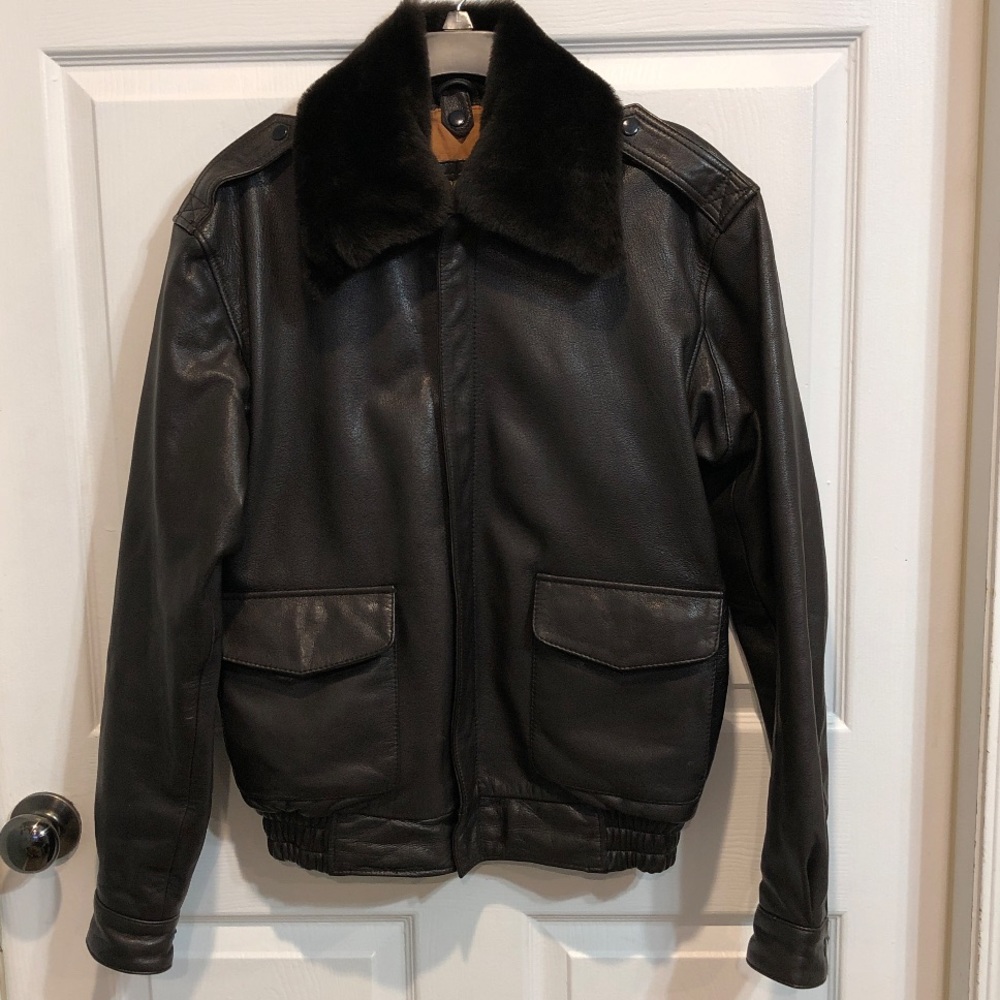 The CockPit USA Goatskin Leather Bomber Jacket 38R